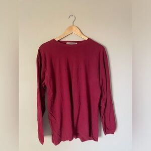 Club Monaco Men's Burgundy Long Sleeve Tee 100% cotton NWOT SIZE MEDIUM